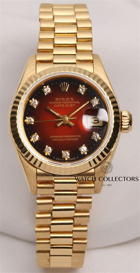 rolex oyster perpetual datejust red face